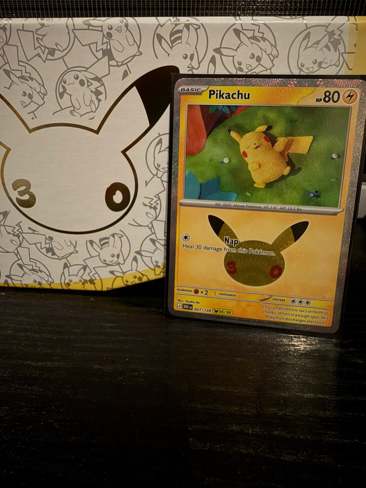30th celebration Pikachu 027/128 05/30, Verzenden, Zo goed als nieuw, Losse kaart