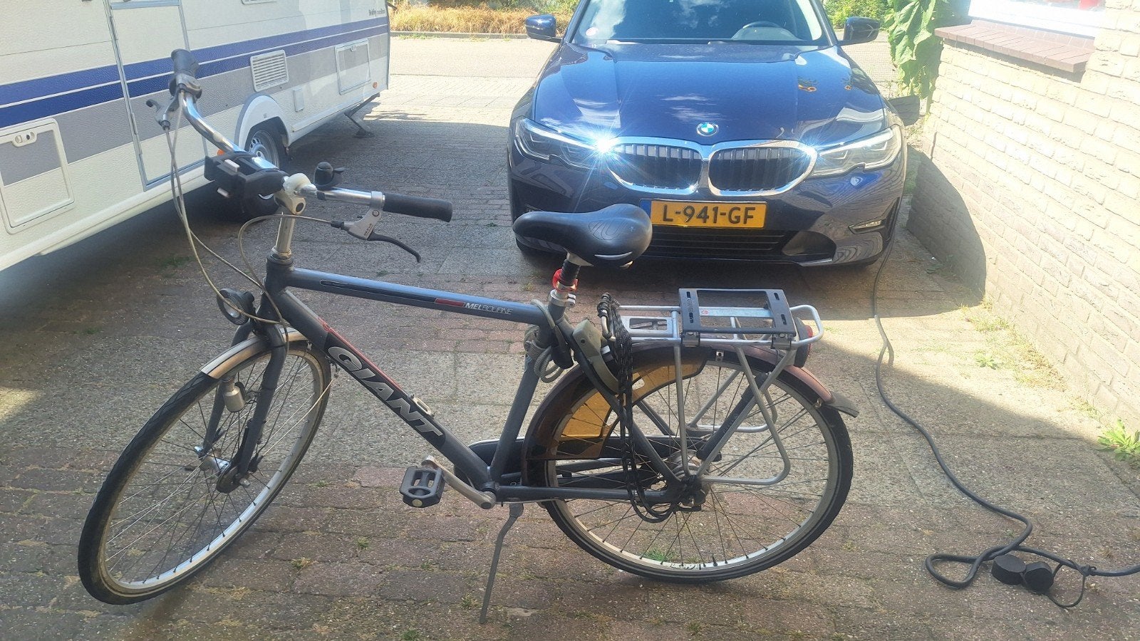 Giant herenfiets, Fietsen en Brommers, Ophalen, Giant, Schijfrem, 53 tot 56 cm