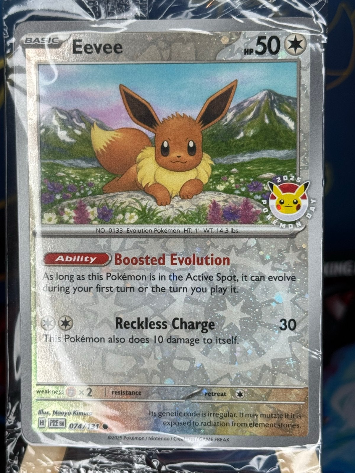 Eevee Pokémon Day 2025 Promo Kaart (Engels), Ophalen of Verzenden, Nieuw, Losse kaart