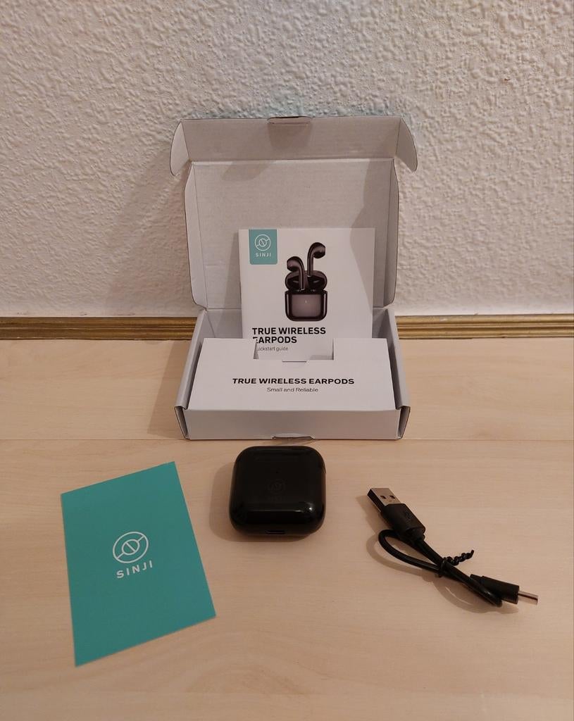 Sinji Draadloze Oordopjes - True Wireless Earbuds Zwart, Zwart, Overige merken, Nieuw, Ophalen of Verzenden