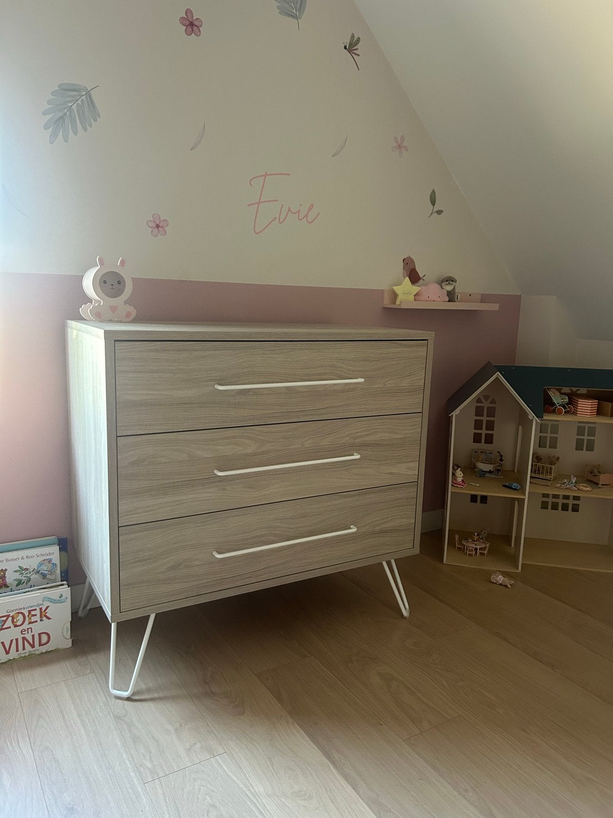 Ledikant en commode - Complete babykamer set, Kinderen en Baby's, Ophalen, 50 tot 70 cm, Zo goed als nieuw, 75 tot 100 cm