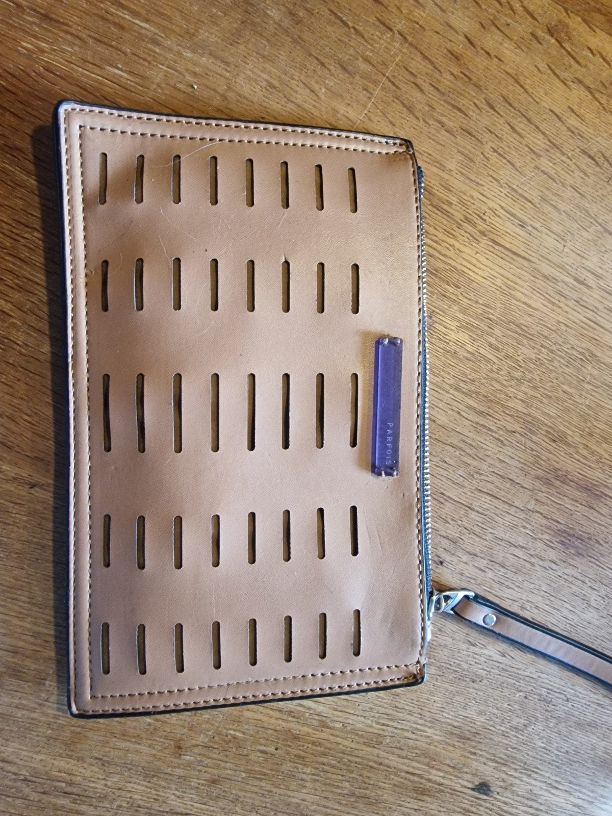 Parfois Clutch - Beige met uitgesneden patroon, Ophalen of Verzenden, Gebruikt, Beige, Avondtasje