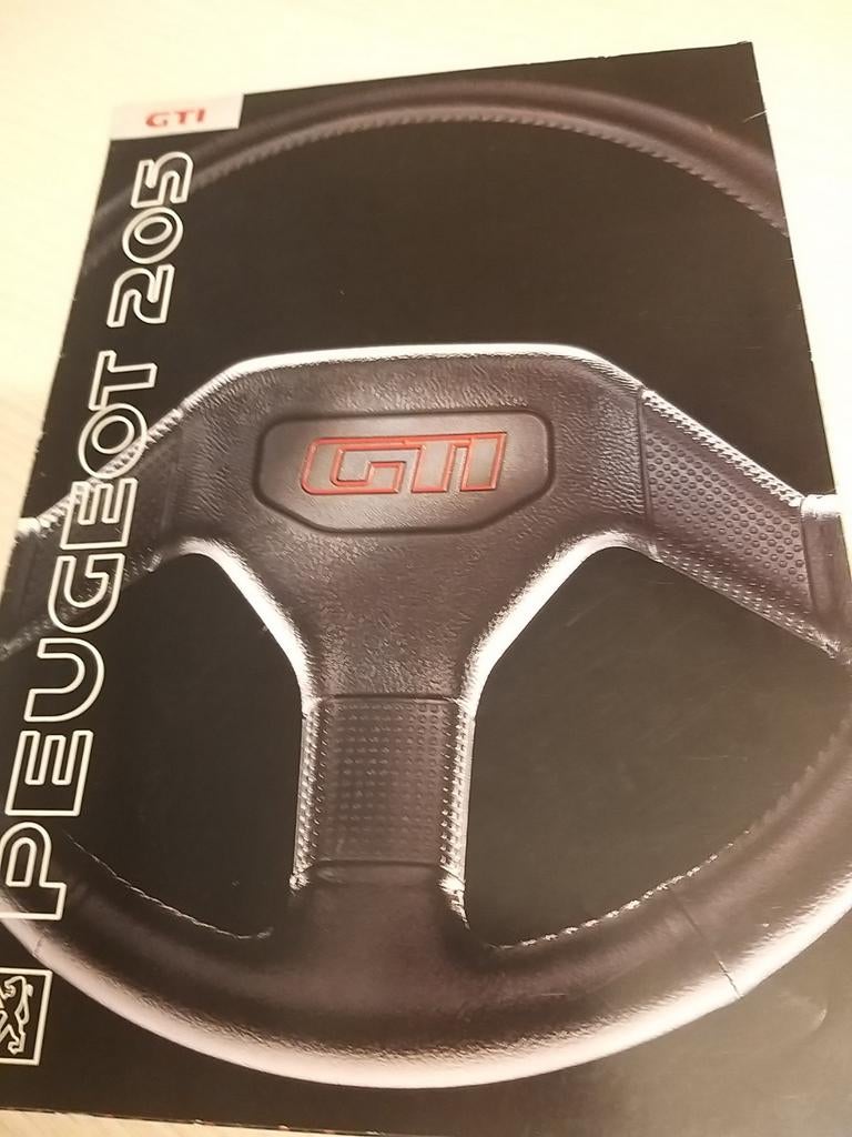 1991 Nederlandse Peugeot 205 GTI folder alleen GTI 1900 izgs, Ophalen of Verzenden, Zo goed als nieuw, Peugeot