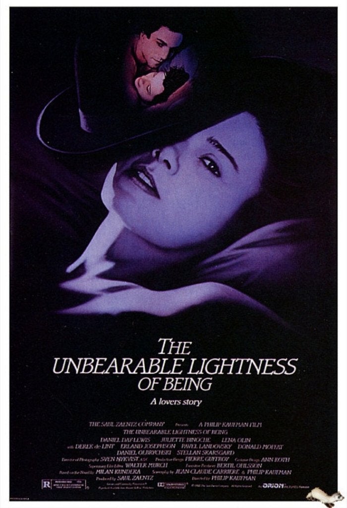 The unbearable lightness of being - Philip Kaufman, Vanaf 6 jaar, Verzenden, Zo goed als nieuw, Overige gebieden