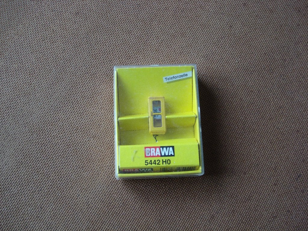 Brawa 5442 verlichte telefooncel H0, Overige merken, Verzenden, Gelijkstroom of Wisselstroom, Brug, Tunnel of Gebouw