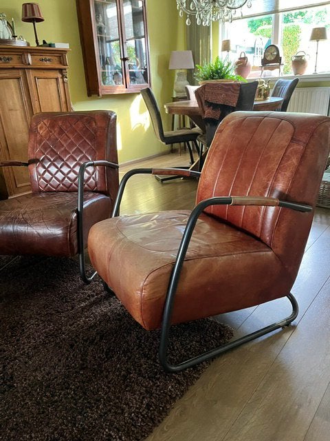 Industriele fauteuils, Huis en Inrichting, Fauteuils, Ophalen, Zo goed als nieuw, 75 tot 100 cm, 50 tot 75 cm