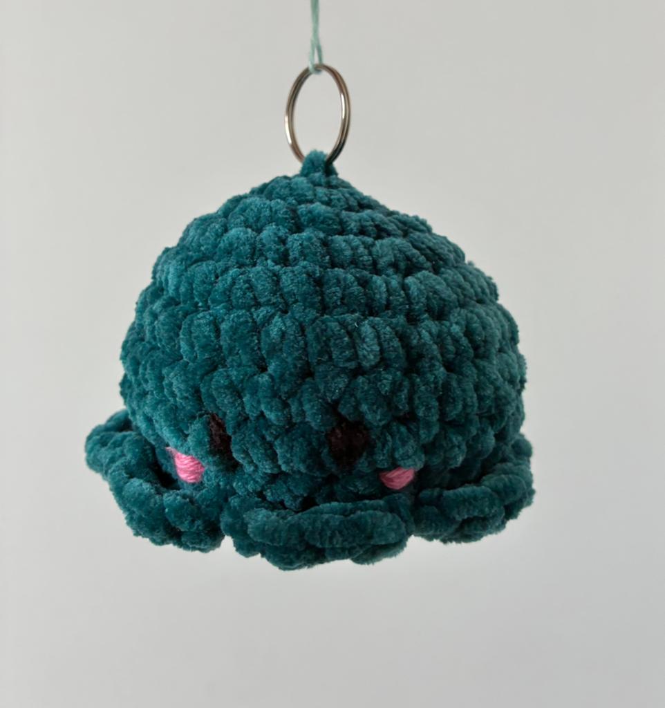 Gehaakte inktvis/sleutelhanger, Ophalen of Verzenden, Nieuw, Knuffel of Figuurtje