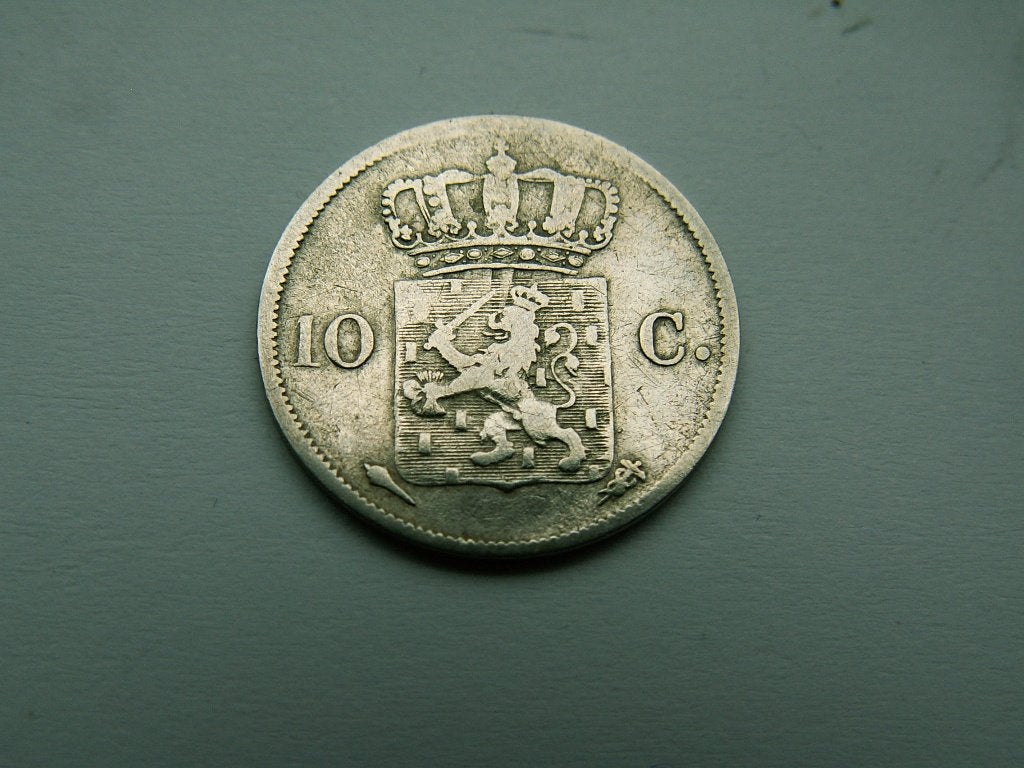 NEDERLAND.  10 Cent - 1827, Verzenden, Zilver, 10 cent, Koning Willem I
