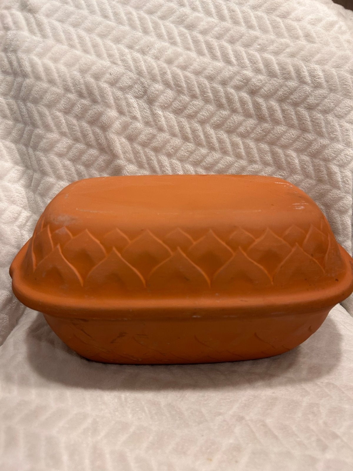 Vintage Römertopf Ovenschaal West Germany - 29,5x18,5x9cm, Overige typen, ., Ophalen of Verzenden, Zo goed als nieuw