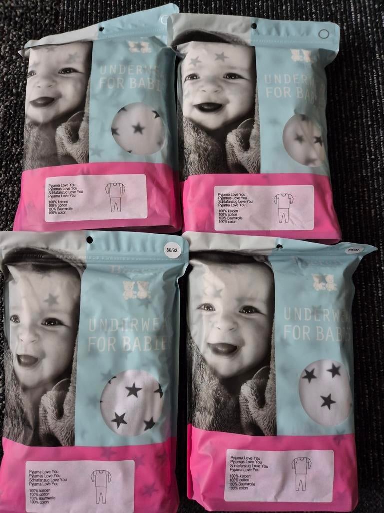Partij 4 Beeren pyjama's maat 86/92, Ophalen of Verzenden, Nieuw, Beeren, Jongetje of Meisje