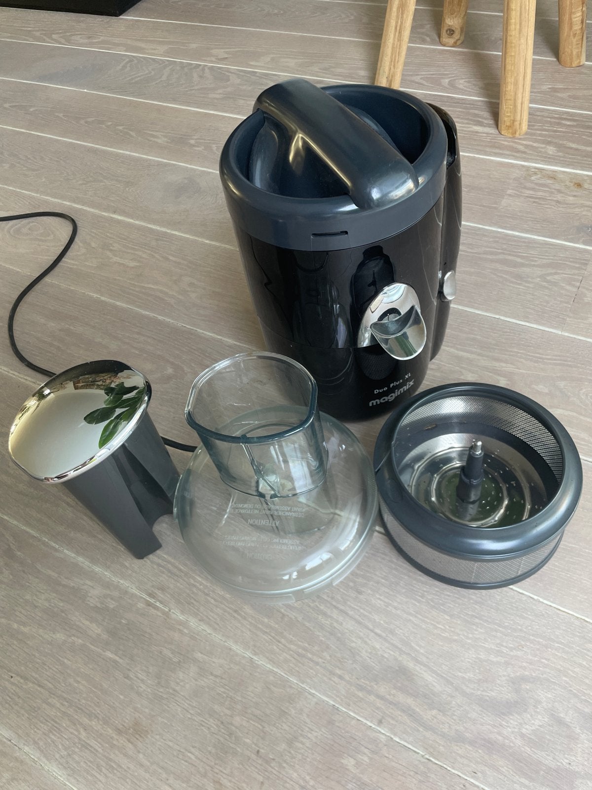 Magimix Duo Plus XL Juicer - Zwart, Minder dan 1 liter, Ophalen of Verzenden, Gebruikt, 1 snelheid