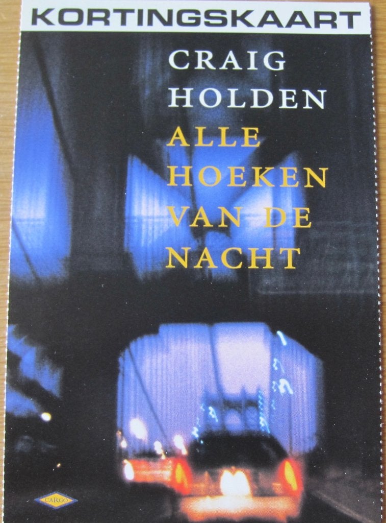 Craig Holden - Alle hoeken van de nacht -boekomslag op kaart, Verzenden, 1980 tot heden, Ongelopen, Overige thema's