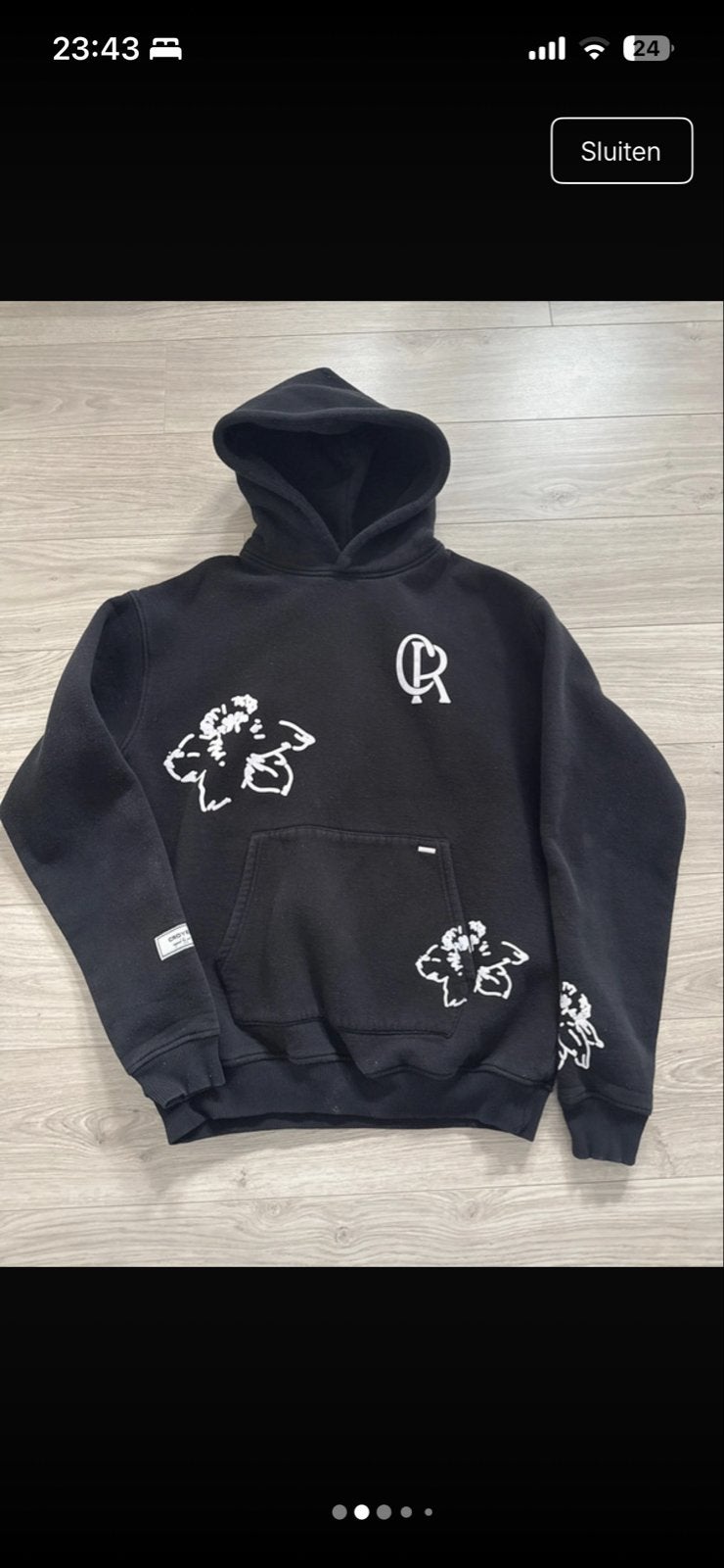 Croyez hoodie maat M - Zwart met witte print, Ophalen of Verzenden, Gedragen