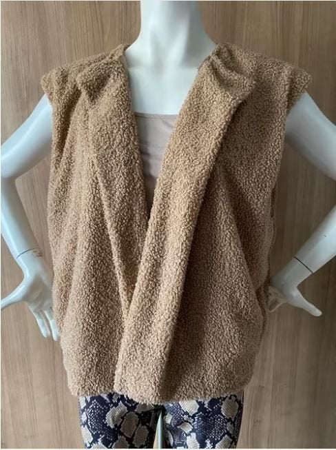 Teddy Gilet Body Warmer - Beige - Maat L/XL, Beige, Maat 46/48 (XL) of groter, Ophalen of Verzenden, Onbekend
