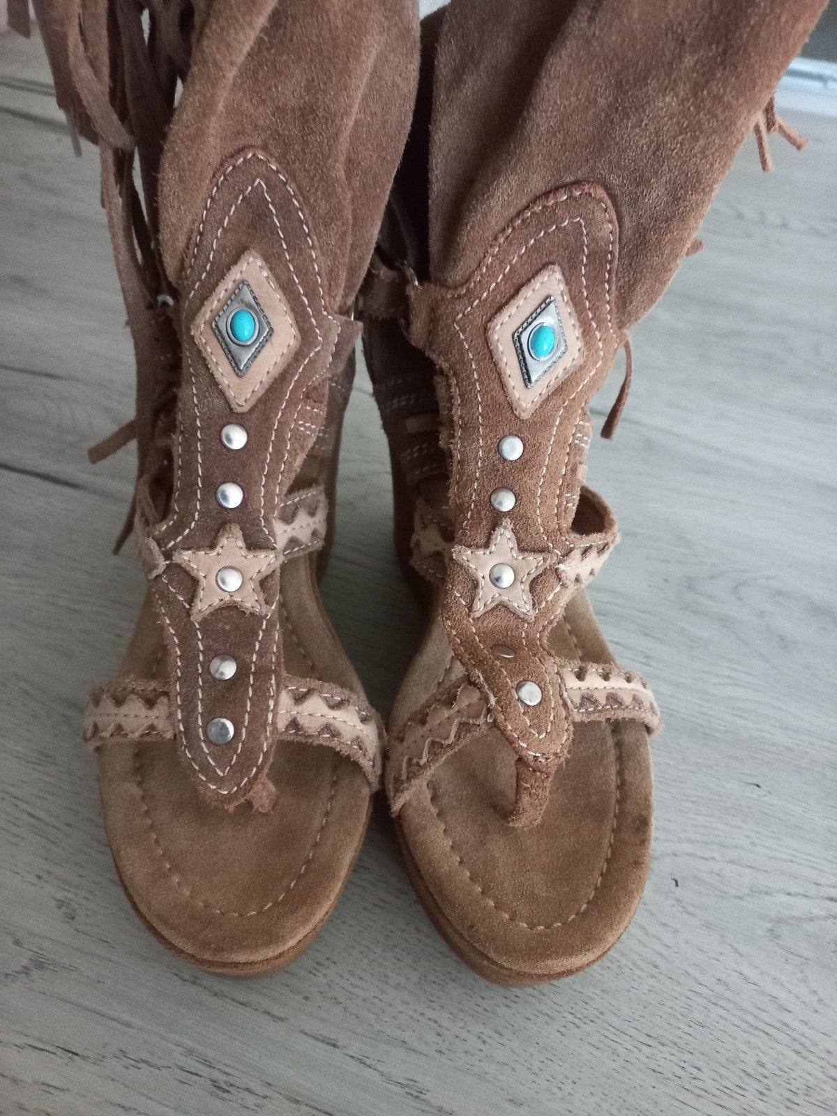 El vaquero 37, Kleding | Dames, Schoenen, Bruin, Verzenden, Sandalen of Muiltjes, Zo goed als nieuw