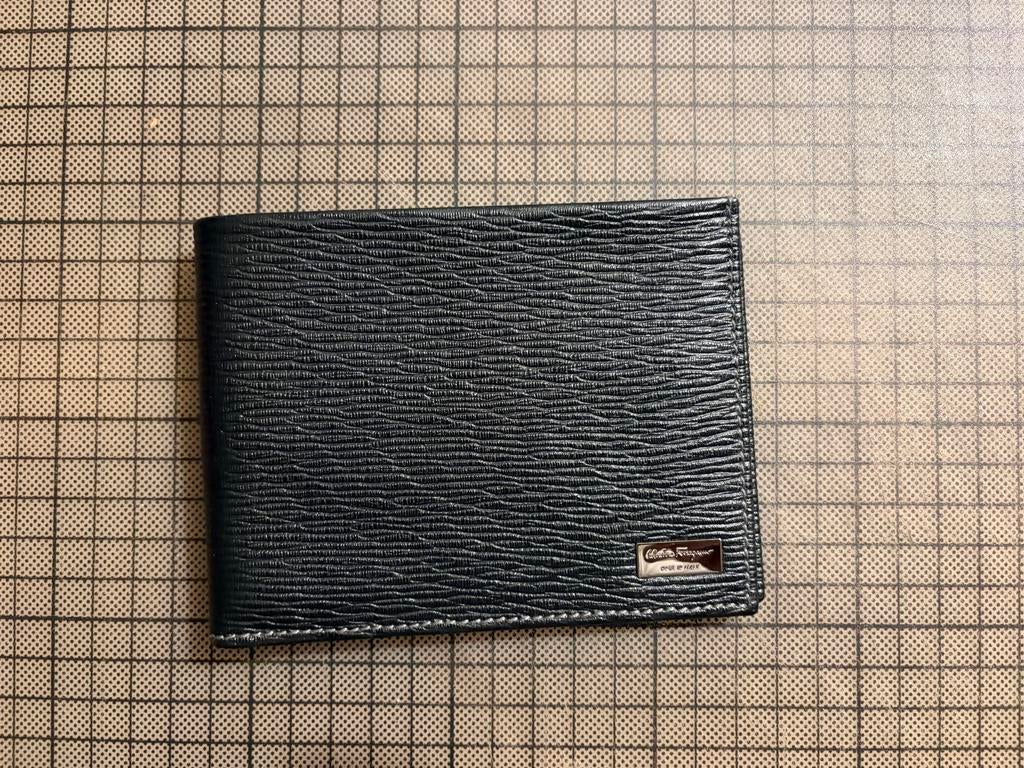 Salvatore Ferragamo leather wallet black, Overige merken, Zwart, Nieuw, Ophalen of Verzenden