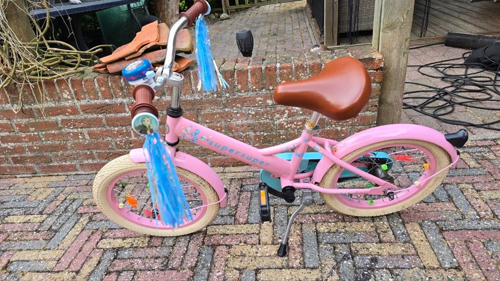Super-super meisjes fiets 16 inch, Ophalen, Terugtraprem, SuperSuper!, 16 tot 20 inch