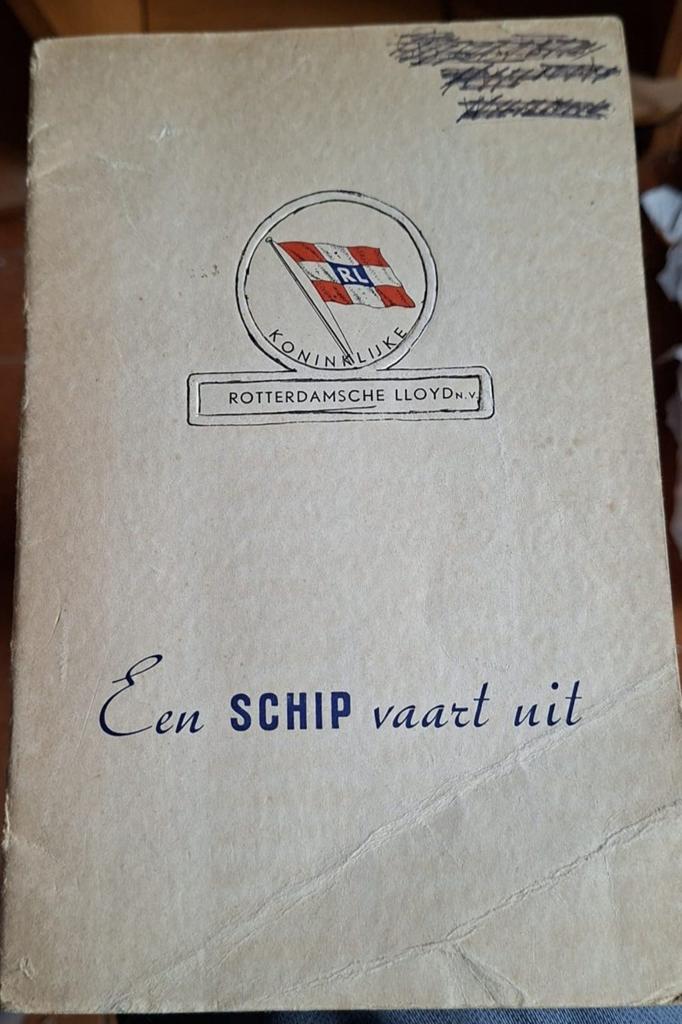Folder Koninklijke Rotterdamsche Lloyd N.V. Willem Ruys, Ophalen of Verzenden, Gelezen, Onbekend, Folder