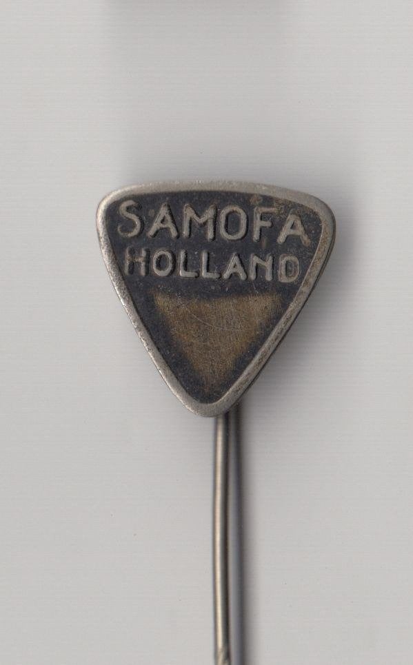 Samofa Holland Dieselmotoren speldje, Verzamelen, Gebruikt, Niet vindbaar, Niet vindbaar, Speldje of Pin