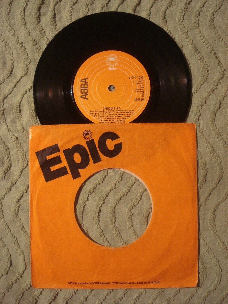 ABBA 7" Vinyl Single: ‘Chiquitita’ (UK) solid centre, Gebruikt, 7 inch, Single, Ophalen of Verzenden