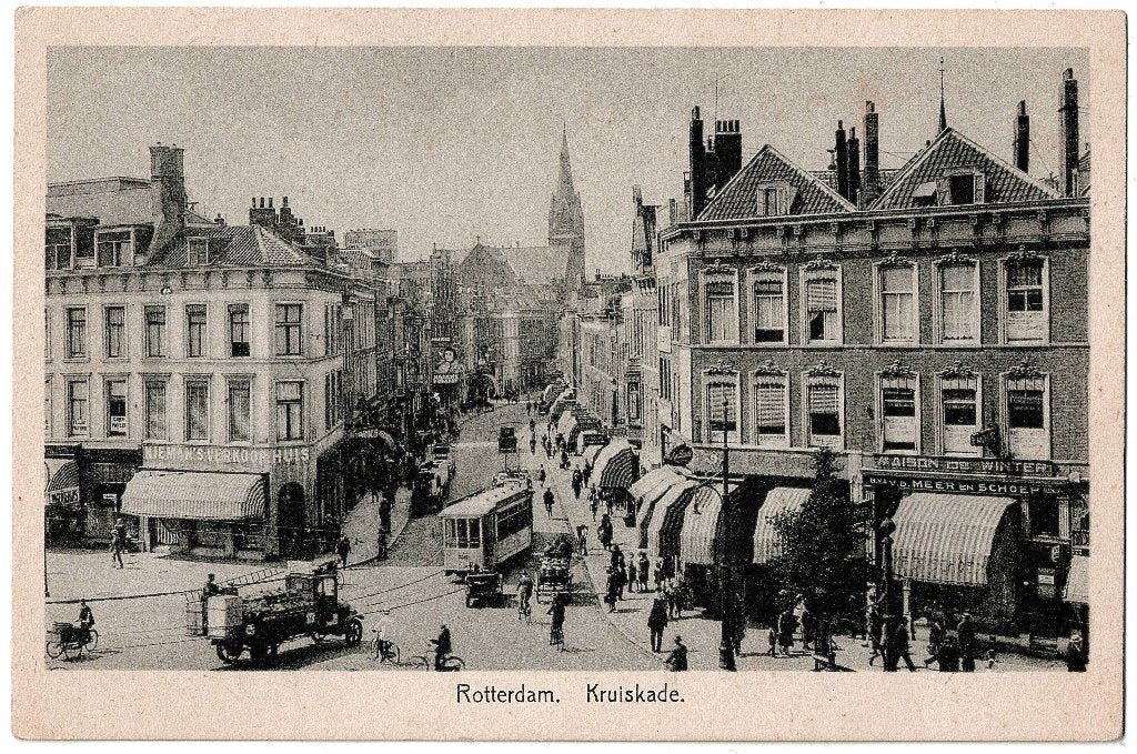 Rotterdam 21, kruiskade, ongelopen, richtprijs 4,==, Verzenden, 1920 tot 1940, Ongelopen, Zuid-Holland