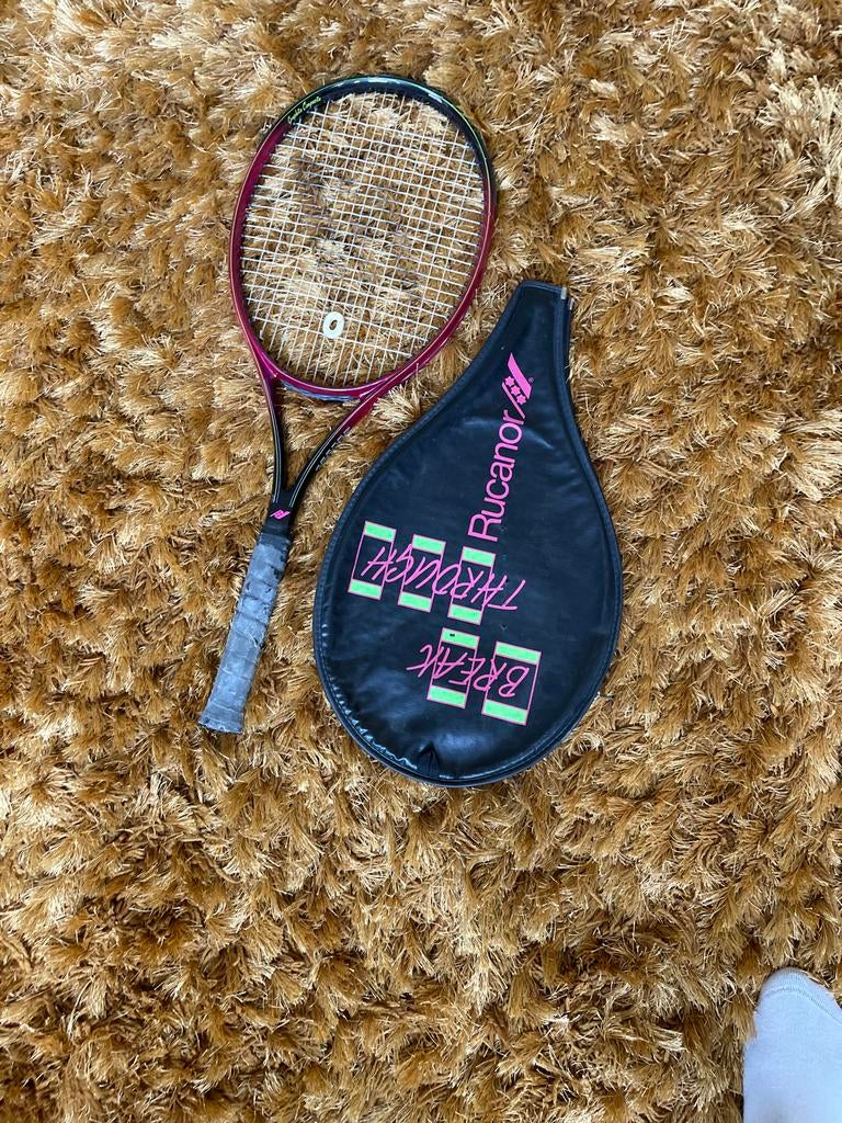 Rucanor Break Through tennisracket met hoes, Ophalen of Verzenden, Zo goed als nieuw, Racket, Overige merken