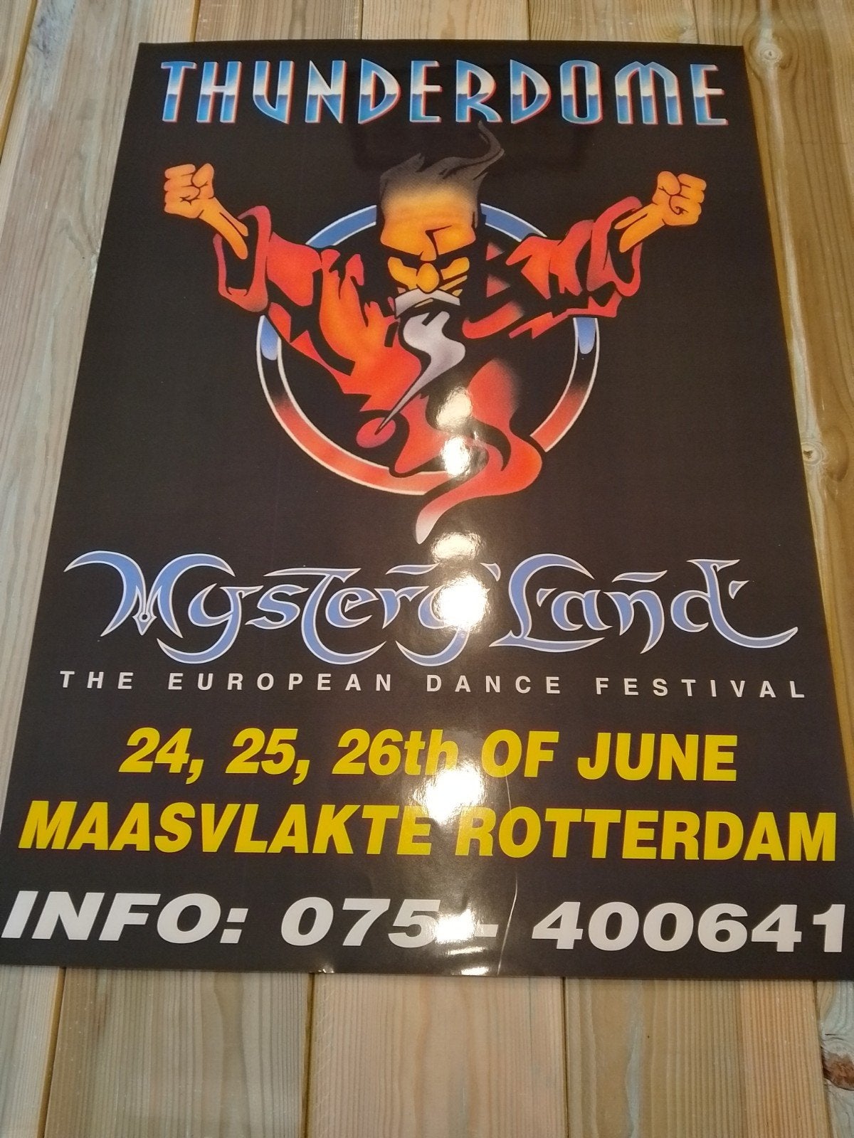 Thunderdome 1994 Mysteryland Rotterdam poster hardcore, Ophalen of Verzenden, A1 t/m A3