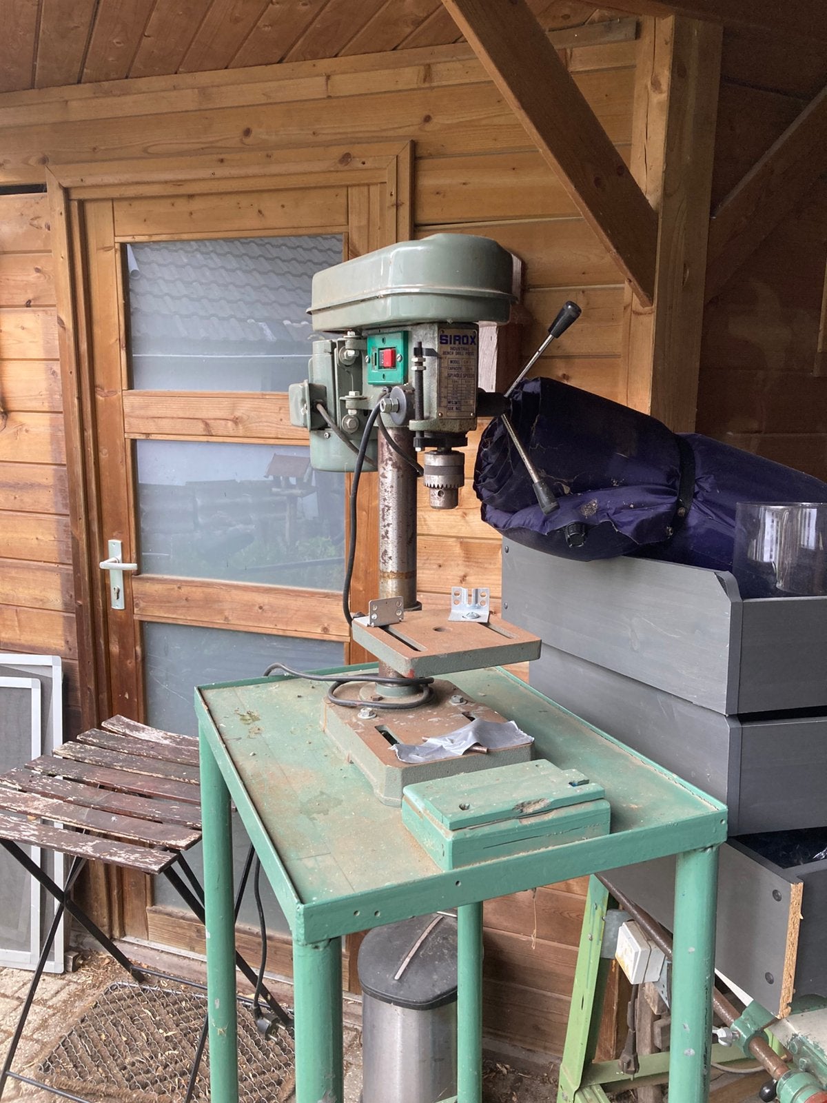 Boorkolom, Ophalen, Gebruikt, Kolomboormachine