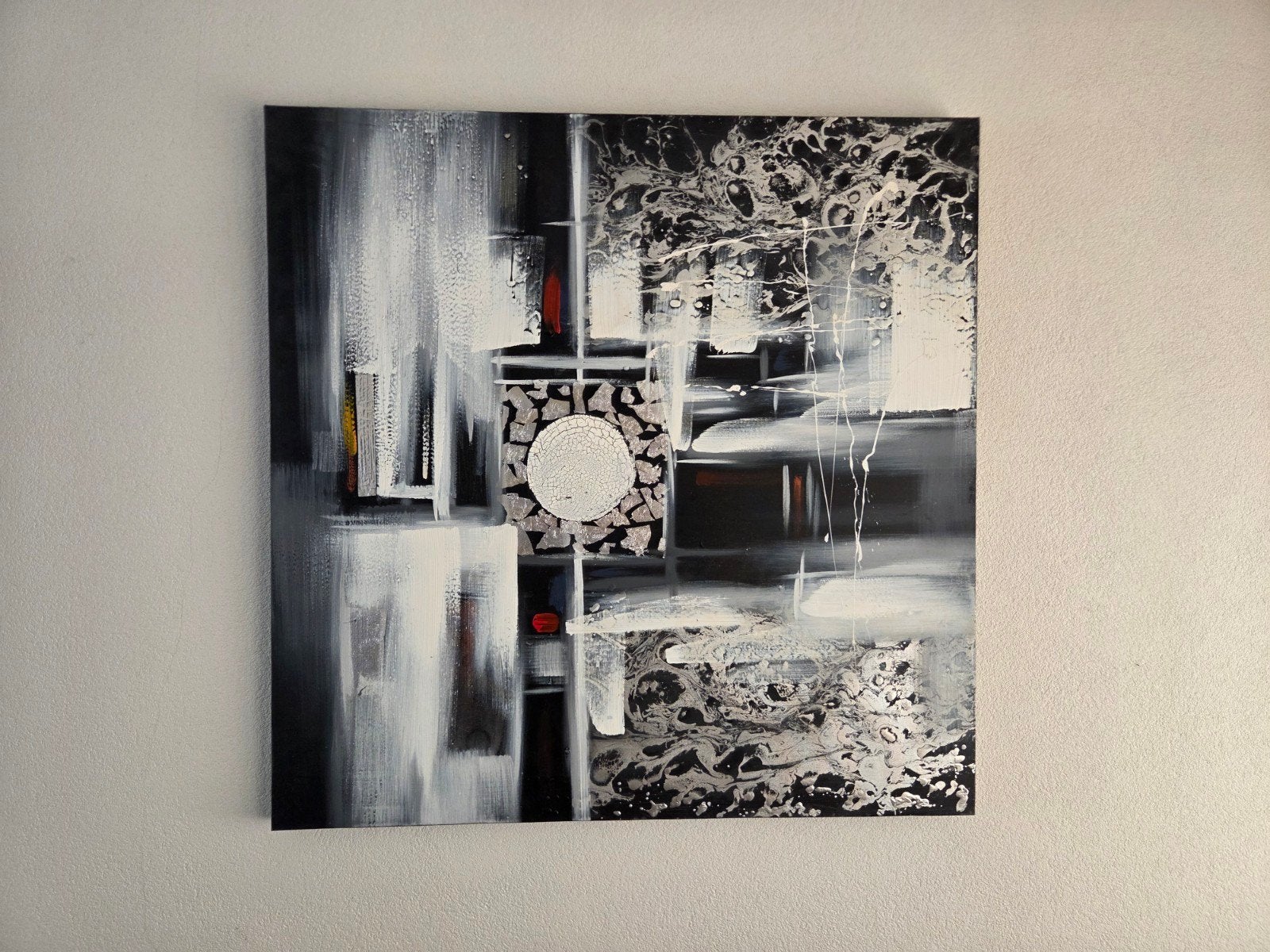 Modern abstract schilderij, Ophalen