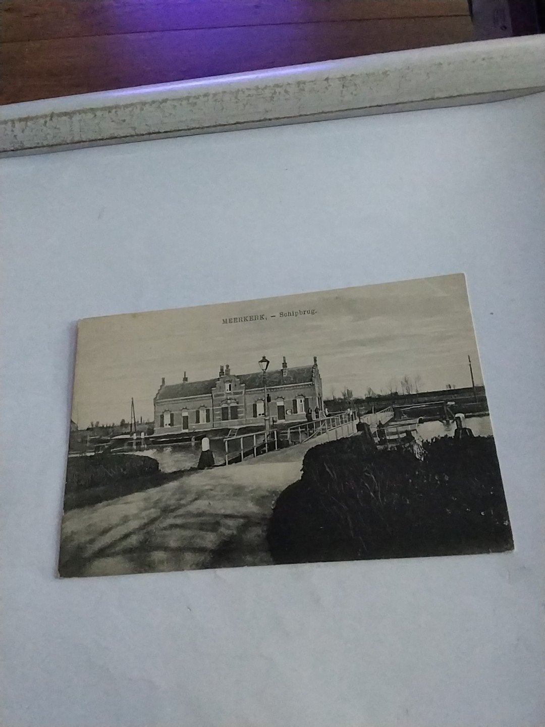 Oude Ansichtkaart Meerkerk - Schipbrug (Voor 1920), Verzamelen, Ansichtkaarten | Nederland, Ophalen of Verzenden, Voor 1920, Gelopen