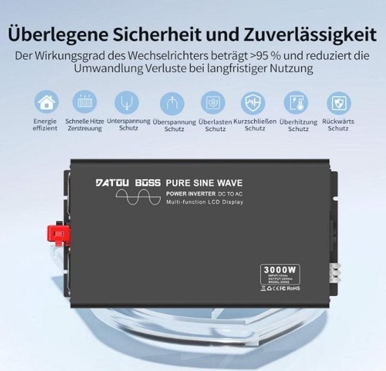 3000W Omvormer – Spanningsomzetter – Stroomconverter, Corvance B.V., Verzenden, Nieuw, Corvancebol@gmail.com