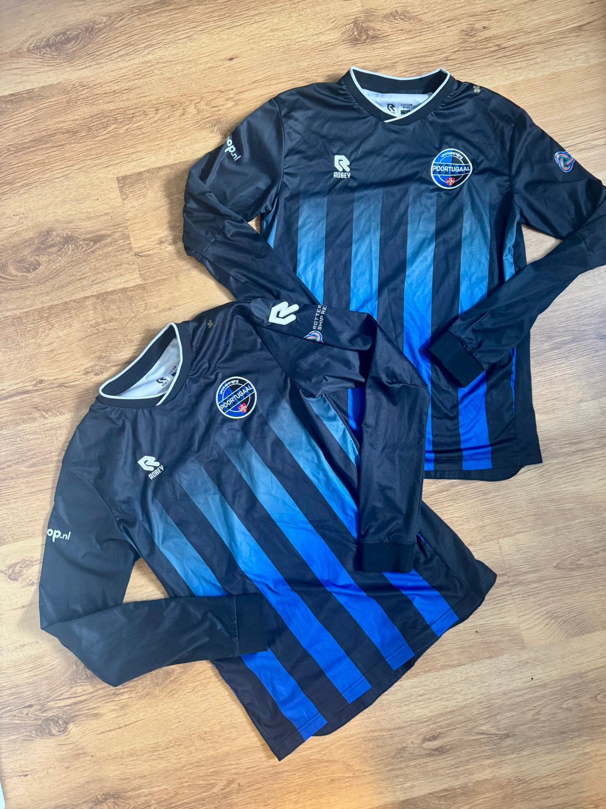 SV Poortugaal voetval shirts., Ophalen, Gedragen, Zwart, Voetbal
