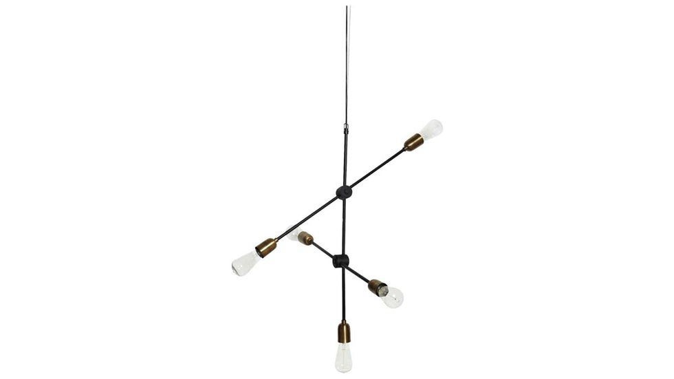 House Doctor Molecue Zwarte Hanglamp met 5 Lichtpunten, Ophalen, Modern, Industrieel, E27 (groot), Zo goed als nieuw