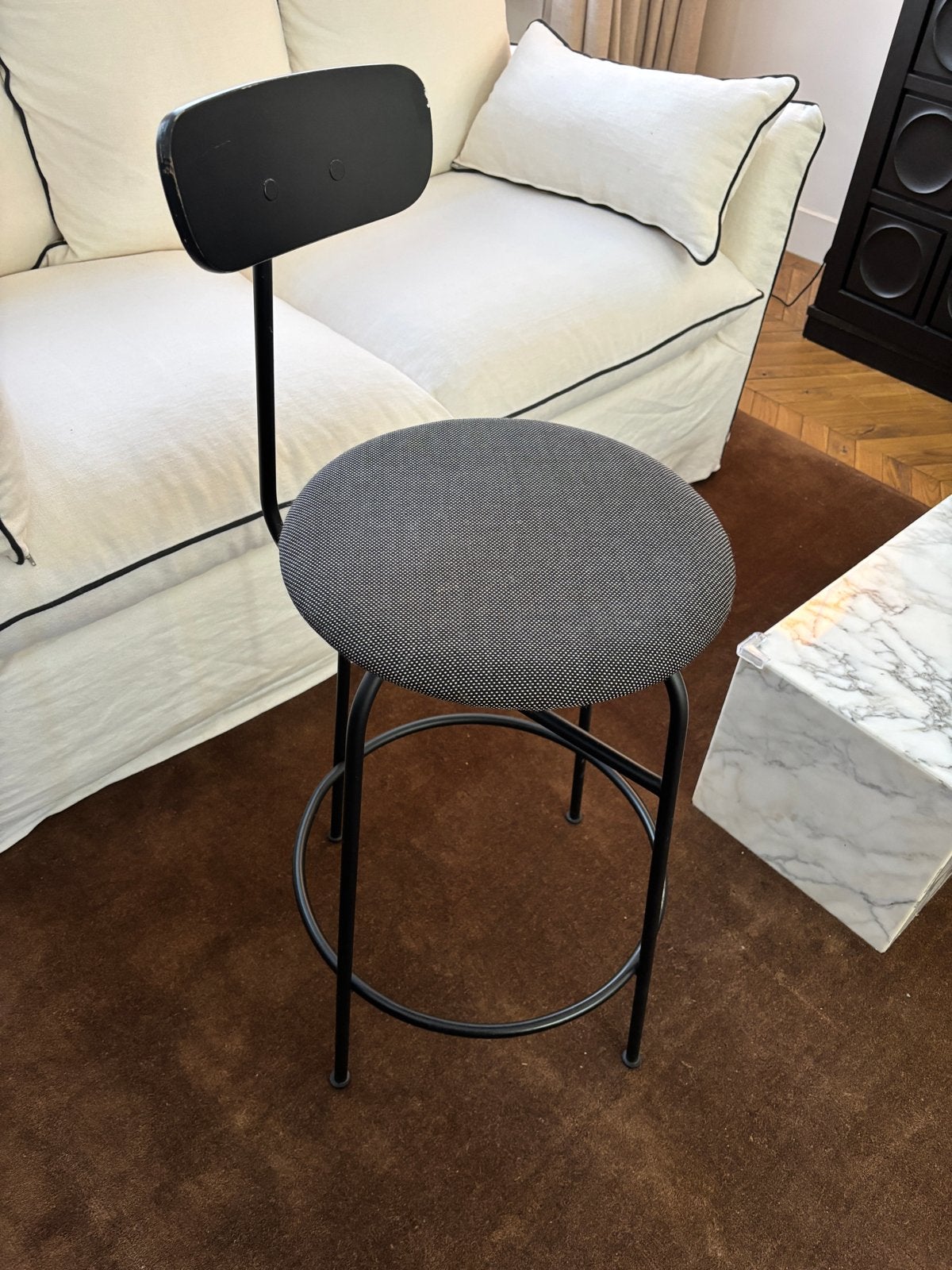Design barkrukken audo copenhagen / menu, Ophalen, Met voetsteun, 60 tot 90 cm, Zo goed als nieuw