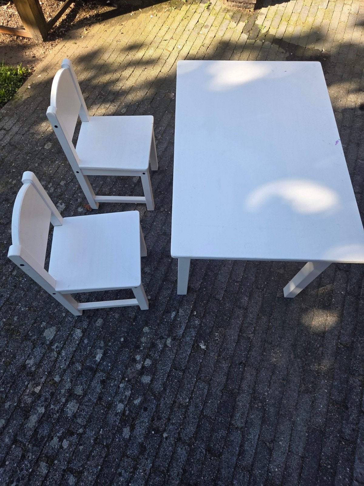 kinderen tafel en 2 stoelen, Ophalen, Gebruikt, Tafel(s) en Stoel(en)