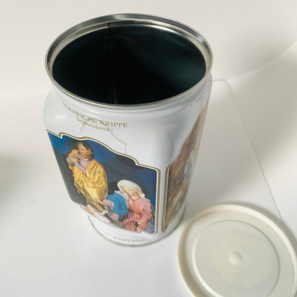 Vintage Blik met Kerststal kribbe Afbeeldingen, Ophalen of Verzenden, Gebruikt, Overige, Overige merken
