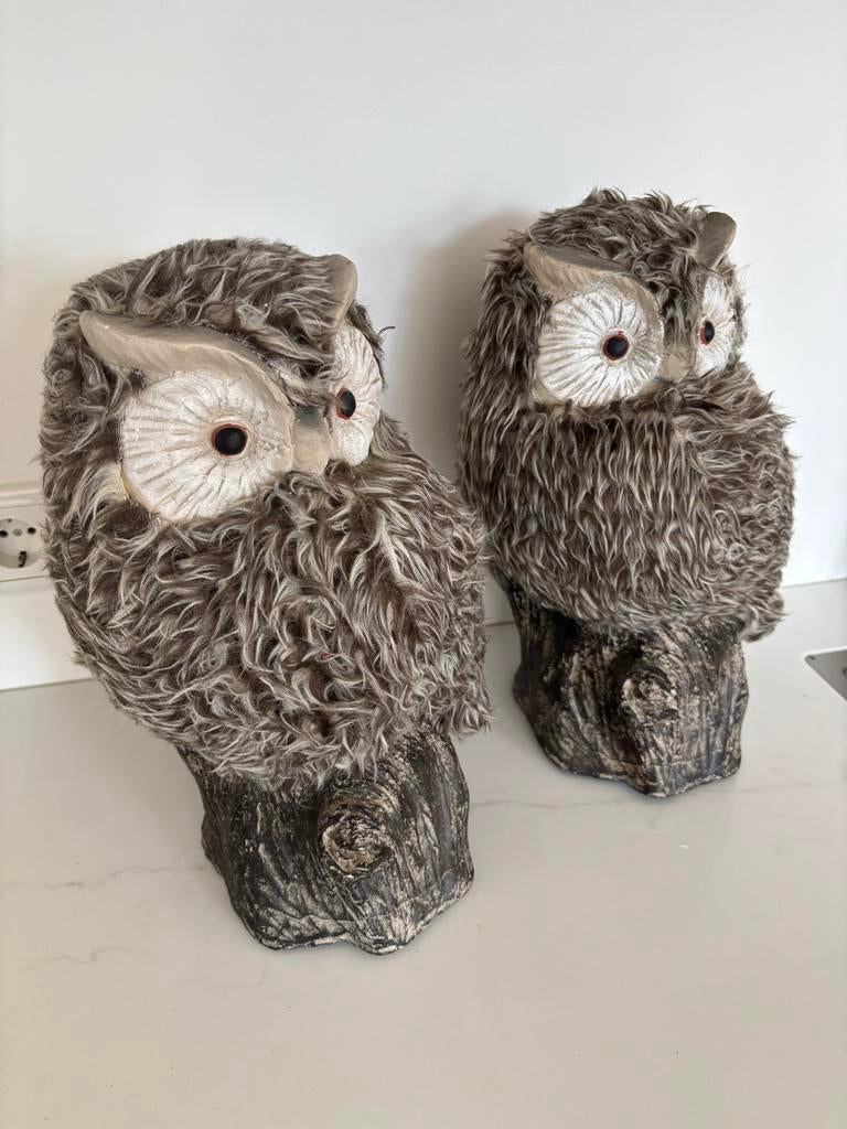 Decoratieve Uilen Beelden - Set van 2, Huis en Inrichting, Woonaccessoires | Overige, Zo goed als nieuw, Ophalen of Verzenden