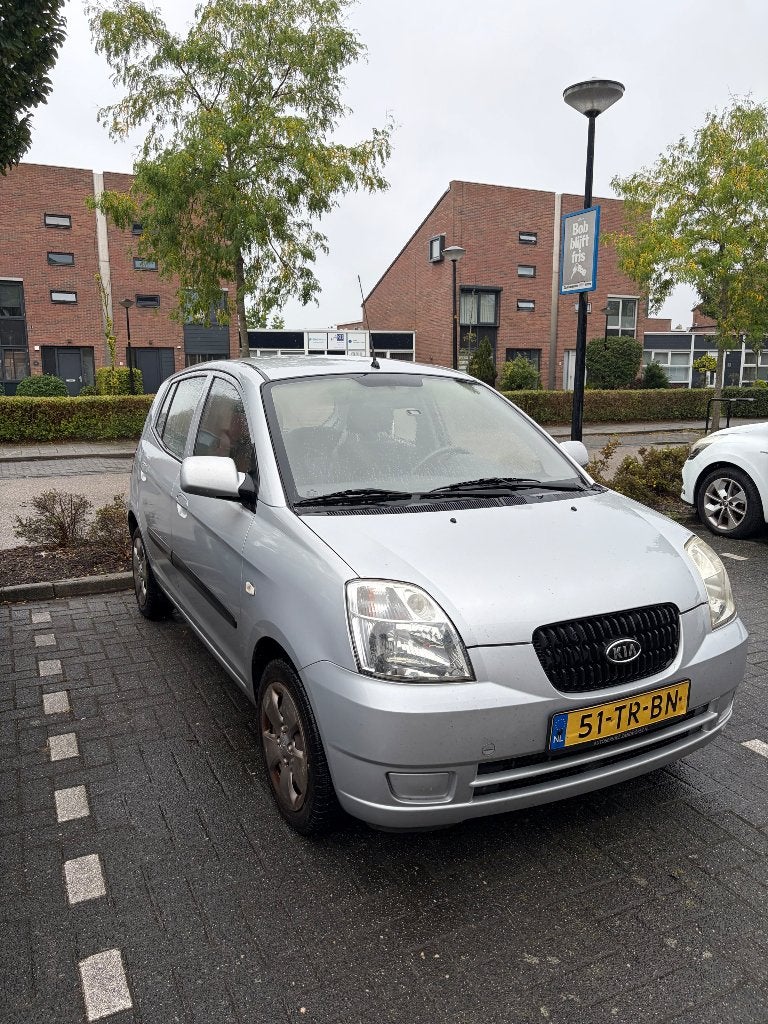 Kia Picanto 1.0 2007 Grijs, Auto's, Voorwielaandrijving, Stof, 4 cilinders, 61 pk
