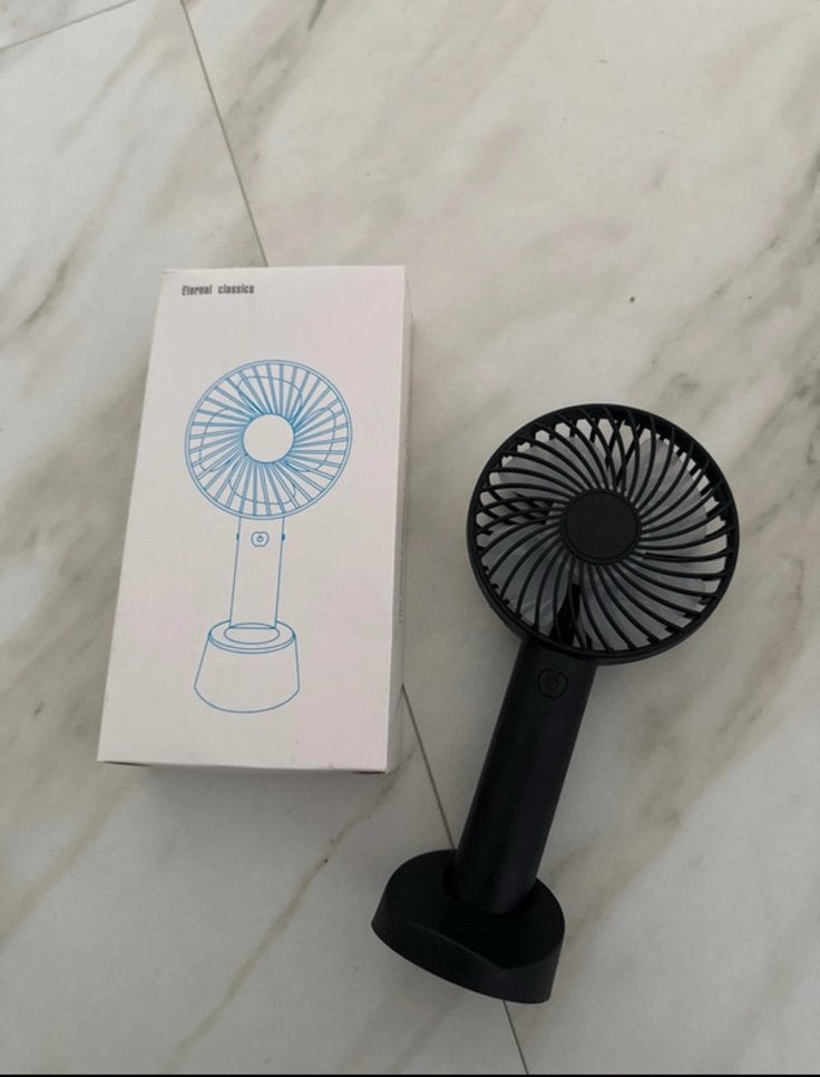 Waaiers zwart roze wit, Witgoed en Apparatuur, Ventilatoren, Ophalen of Verzenden, Zo goed als nieuw, Tafelventilator