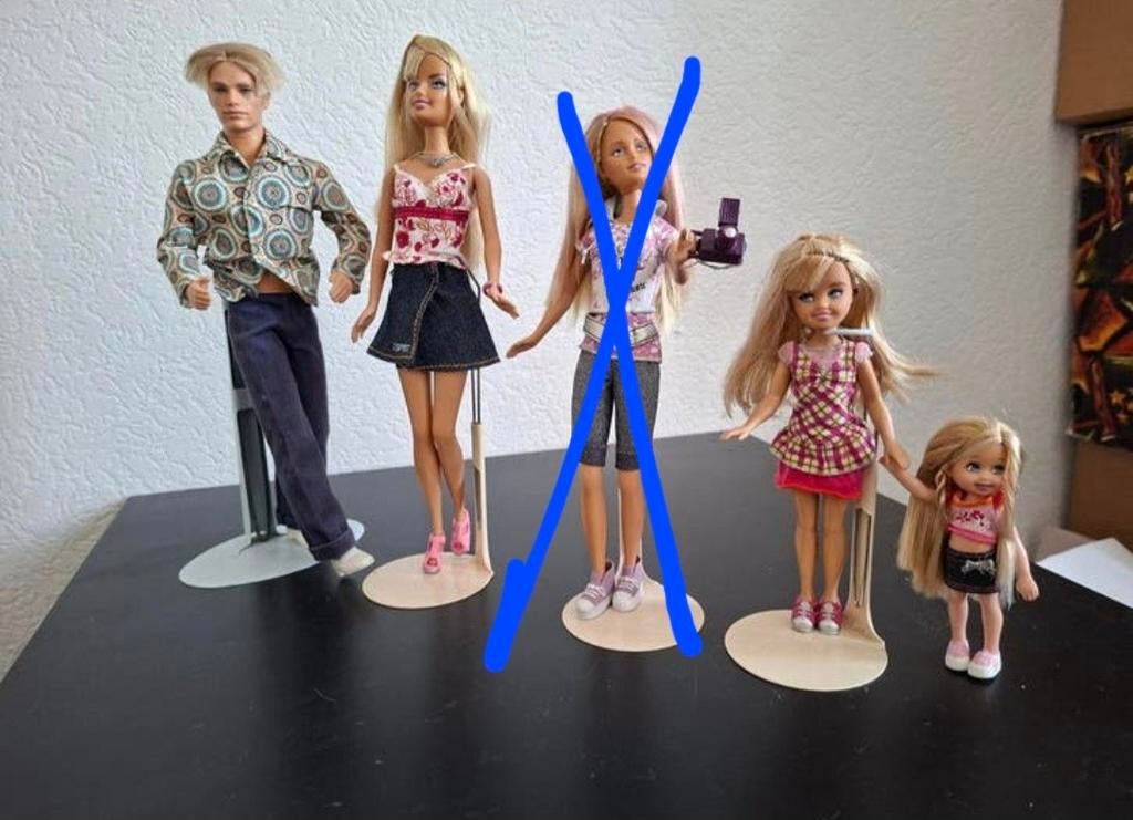 Barbie  Ken en Barbie haar zusjes Stacy en Kelly, Ophalen of Verzenden, Zo goed als nieuw, Pop