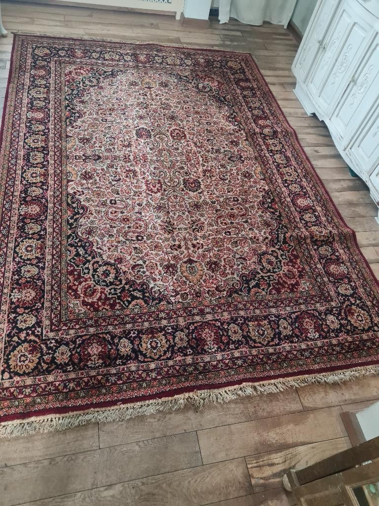 Antiek wollen vloerkleed 3 x 2 m hand geknoopt gerestaureerd, Ophalen, Heikant 21 Kaatsheuvel, Overige kleuren, Belle Vieille Brocante