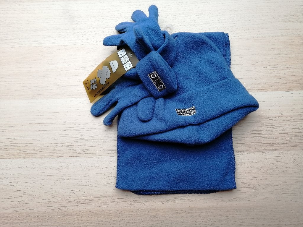 Kinder Muts Sjaal en Handschoenen - Set van 3 - Blauw, Kinderen en Baby's, Kinderkleding | Mutsen, Sjaals en Handschoenen, Jongen of Meisje