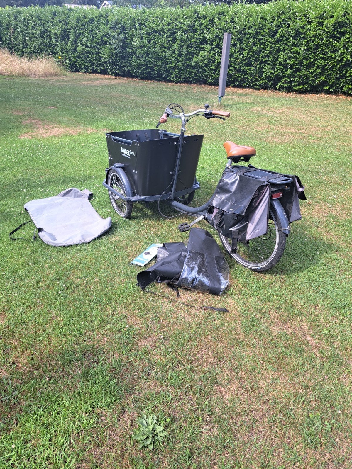Babboe Curve elektrische bakfiets - Compleet met accessoires, Ophalen, Gebruikt, 4 kinderen of meer, Huif