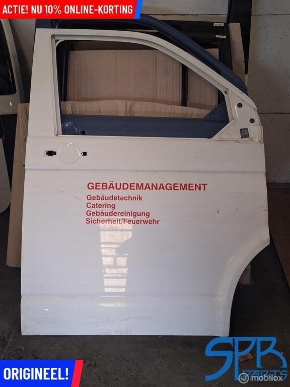 TRANSPORTER T6 T6.1 RECHTS VOOR DEUR Rechtsvoor PORTIER LB9A, Gebruikt, Ophalen of Verzenden, Volkswagen, Voor
