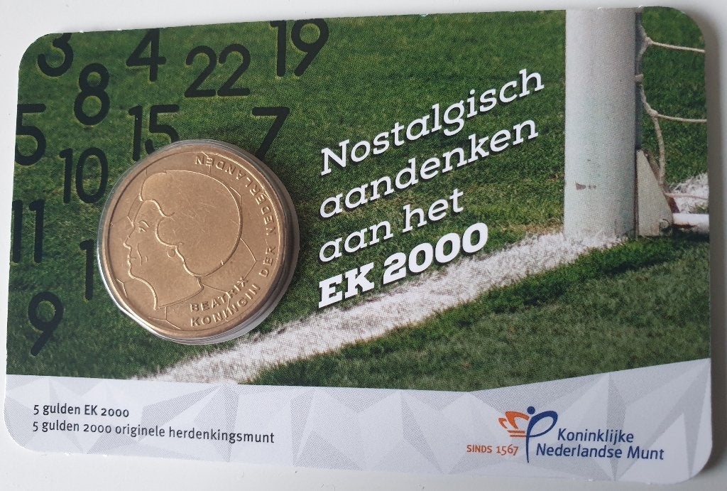 EK Vijfje 2000 in coincard, Verzenden, Koningin Beatrix, 5 gulden, Losse munt
