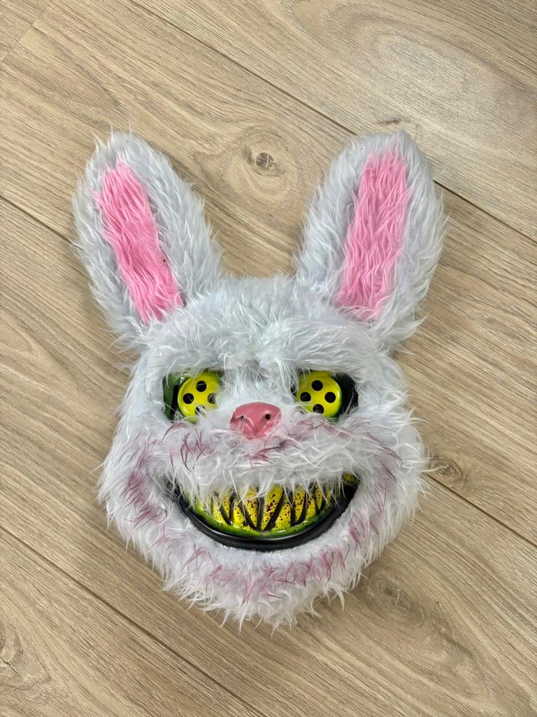 Horror konijn masker - Carnaval - Halloween - Angry Rabbit, Ophalen of Verzenden, Zo goed als nieuw, Overige typen