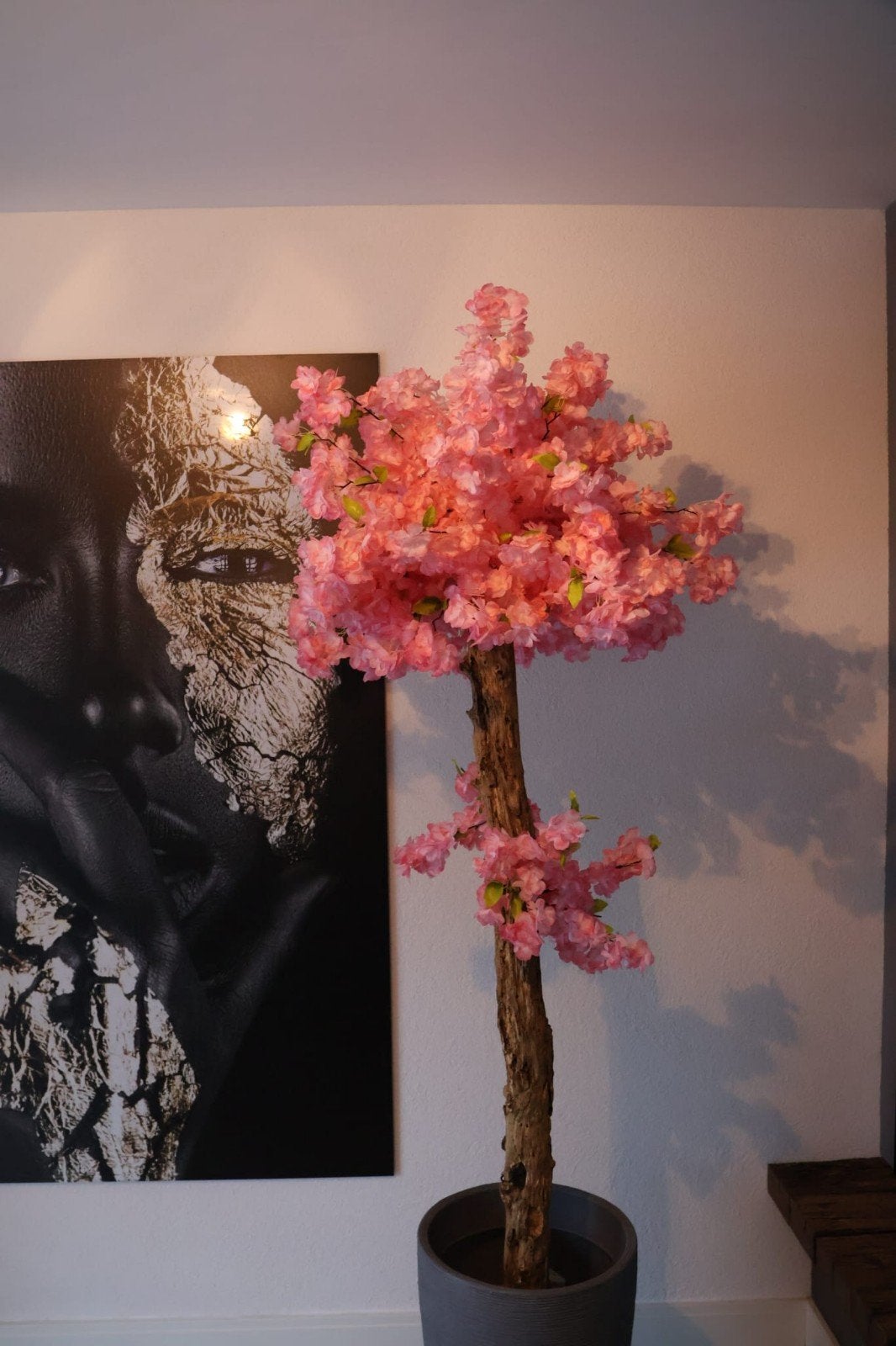 Oude echte stam voll mooie duurzame kunstbloemen, Ophalen of Verzenden, Nieuw