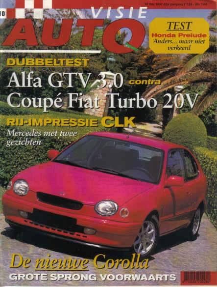 Autovisie 10 1997 : Fiat Coupe Turbo 20V - Alfa Romeo GTV V6, Ophalen of Verzenden, Gelezen, Algemeen