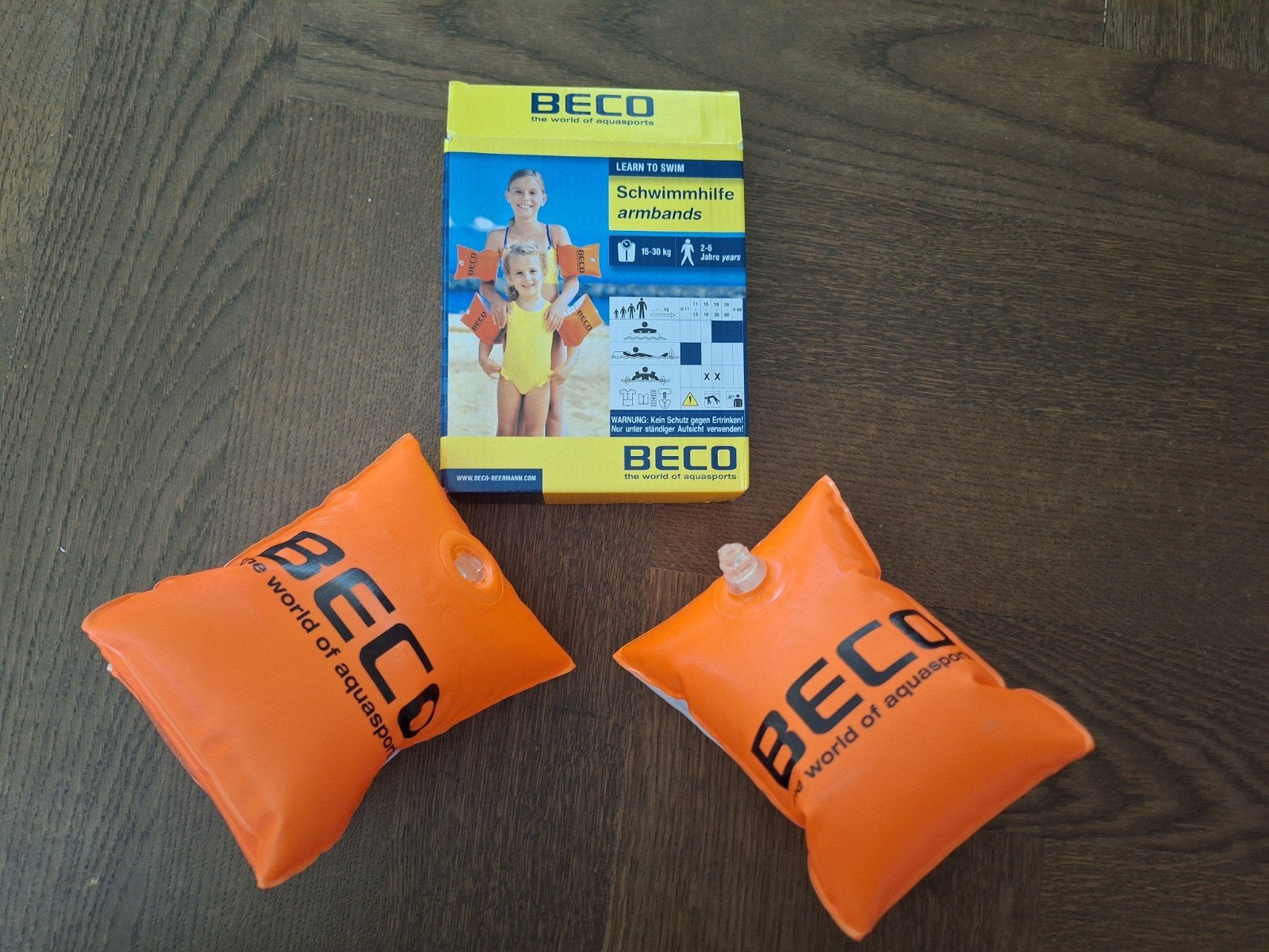 2x BECO zwembandjes - 15- 30 kg / 2-6 jaar, Jongen of Meisje, One size, Ophalen of Verzenden, Zo goed als nieuw