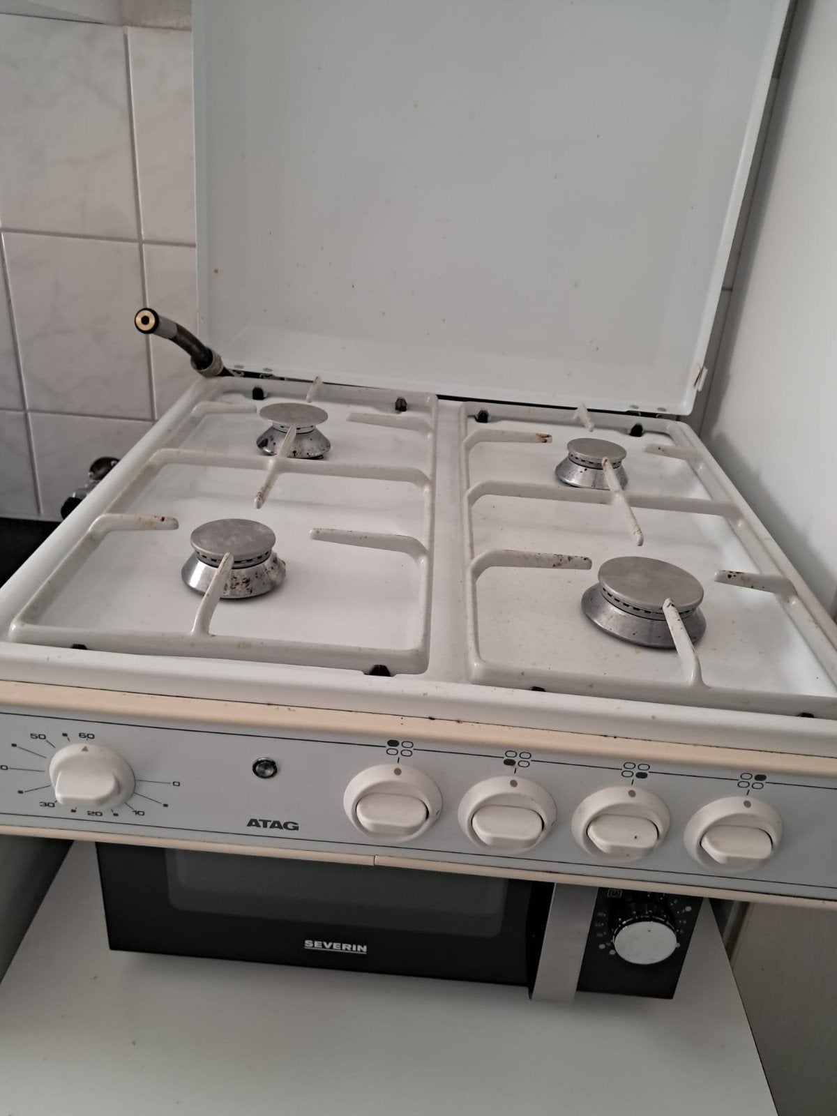 Atag gaskookplaat, Witgoed en Apparatuur, Fornuizen, Ophalen, Gebruikt, Minder dan 85 cm, 4 kookzones